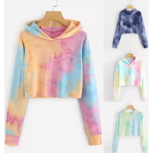 40# Colorful Printed Pullover Womens Hoodie New Printed Patchwork Sweatshirt Long Sleeve Tops Blouse Autumn Casual Hoodies