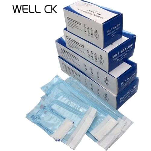 200pcs/Pack Dentista Self Sealing Sterilization Pouch Dentistry Medical Grade Paper+CPP/PET Film Odontologia Dental 57*130mm