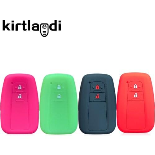 Silicone Key Case for Toyota Camry CHR Corolla RAV4 Avalon Land Cruiser Prado Prius Remote Cover Fob 2021 2020 2019 2018 2017