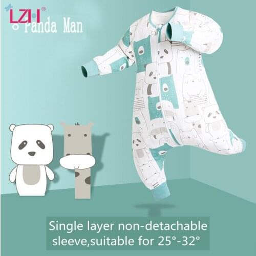 LZH Autumn Items For Newborn Baby Anti-Kick Split-Leg Sleeping Bag For Toddler Kids Sleeping Bag 2021 Baby Boys Girls Pajamas