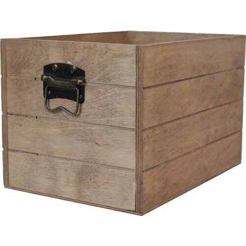 Metal Handle Home Organization Box Width 22 cm Length 31 cm Height 20 cm Color Light Walnut Wooden Type Plywood decorative box
