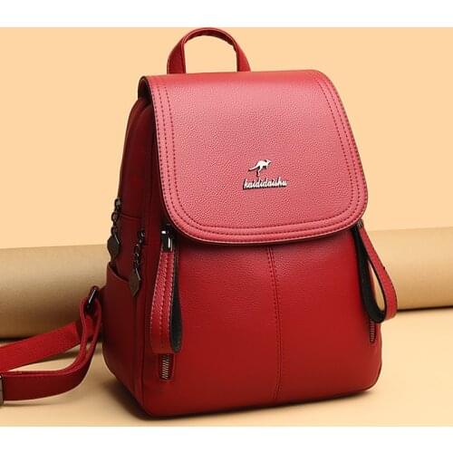 Women Bag Fashion School Bags Large Capacity Travel Backpacks 2021 New Women Backpack Designer High Quality Leather