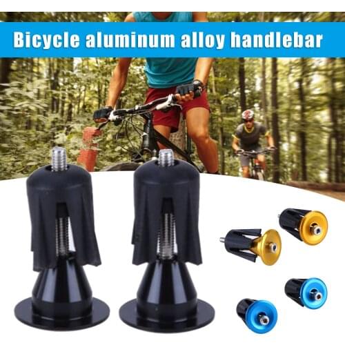Aluminum Alloy Bar End Plugs Handlebar End Plugs Handlebar Caps for Bicycle Mountain Bike Road Bike 1 Pair ASD88