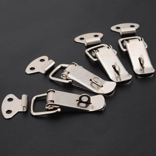 4Pcs/set Spring Fastener Toggle Latch Clasp Case Catch Lock Buckle Iron Hasp For Luggage Box Instrument Cases Suitcase DIY Tools