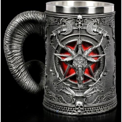 Medieval wine glass bapham goblet horn beer Stein Halloween skull cup beer glass