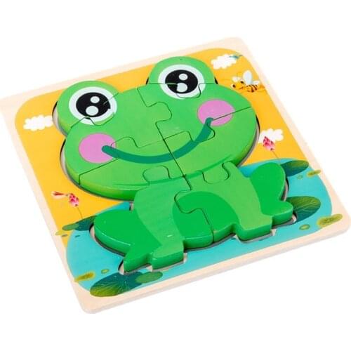 Kids Cartoon 3D Frog Turtle Animal Building Blocks Jigsaw Puzzle Intelligent Toy