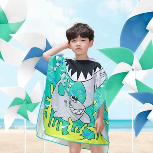 Childrens Cotton Cartoon Bath Towel Beach Towel Cloak Towel Gift Hooded Beach Towel Blanket Baby Bath Towels Soft Shower Cape
