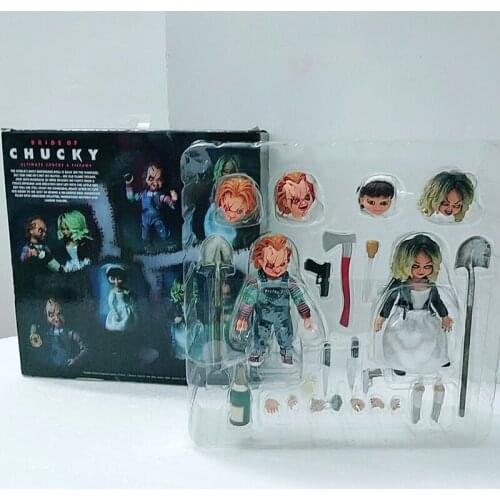 NECA Bride Of Chucky Figure Ultimate Chucky Tiffany Chucky Gets Lucky Action Figure Model Toys Doll For Gift
