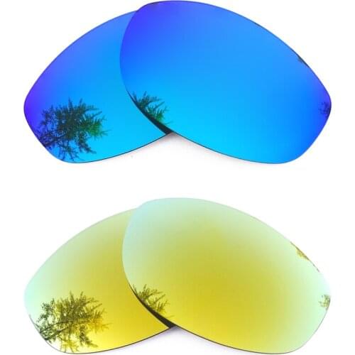 Ice Blue Mirrored & 24K Gold Mirrored Polarized Replacement Lenses for X Metal XX Frame 100% UVA & UVB