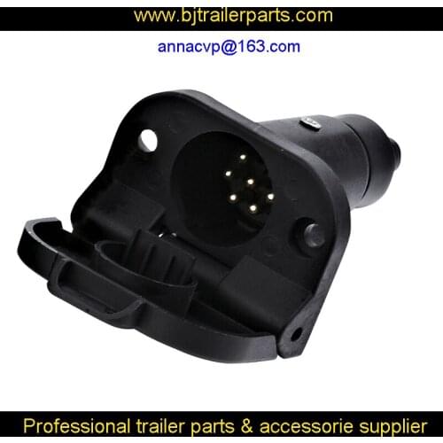 Quality 7 pin trailer plug small round male plastic trailer truck automotive parts boat trailer connector, trailer socket