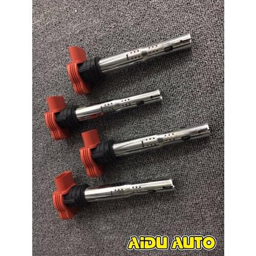 Red Ignition Coil( ADHENSIVE RED CAP) 06E 905 115 D 06E905115D 06E 905 115 E 06E905115E FOR A4 A5 Touareg R8