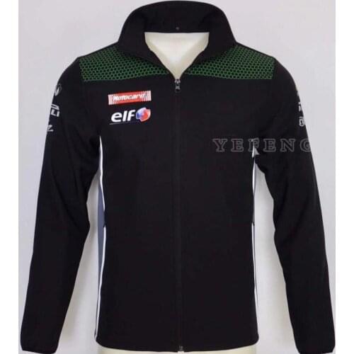 Full Zip Fleece Classic Jacket For Kawasaki Team Moto GP Motorcycle Racing Superbike Off Road Riding