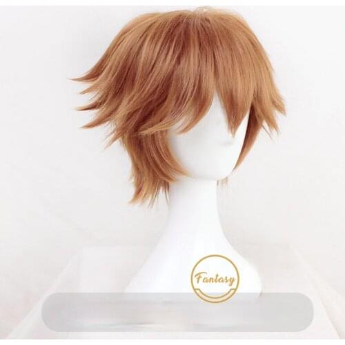 Lee Coating Game GRAY RAVEN PUNISHING Cosplay Short Brown Wig Heat Resistant Synthetic Hair Hallowen Party+ Free Wig Cap