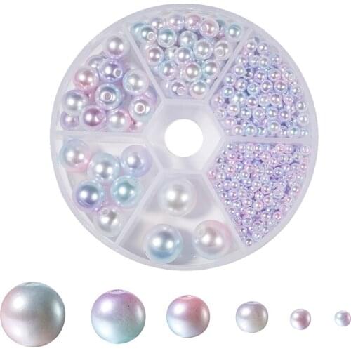 564pcs 3/4/6/8/10/12mm Mix Size Small Pearls Necklace Jewelry Accessories