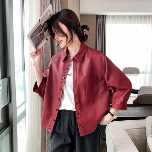 Fashion High Quality Genuine Sheepskin Leather Jackets Women Spring Autumn 2021 Real Leather Coat Female Couro Legitimo Zjt2620