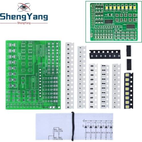 Diy kit 15 color light controller kit 1801 SMD component welding practice board parts electronic production kit