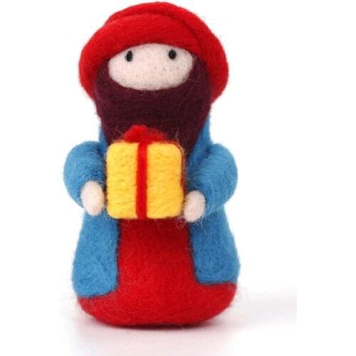 Lovely Doll Needle Felting Kit for Beginner Wool for Felting Craft Kits Felt for Handicrafts English Instruction 15cm Height