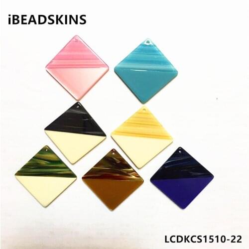 New arrival! 40x40mm 30pcs/lot double color acetic acid imitate marble texture star-shape charm for earring/Jewelry DIY