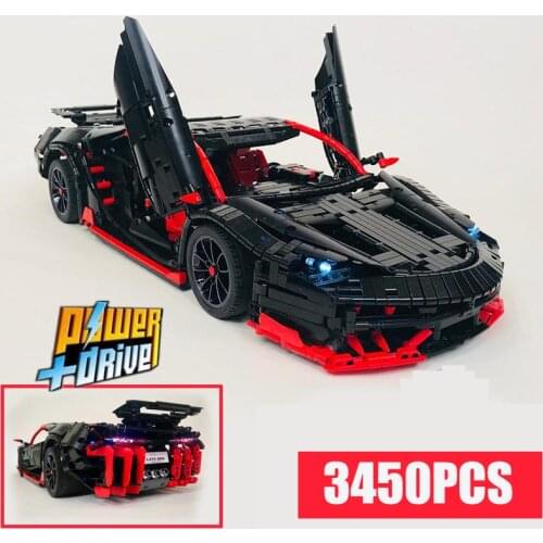 NEW Sport Car 100th Anniversary Edition Centenario MOC-12560 RC Engine Power Function Vehicle Fit Building Block Bricks Model