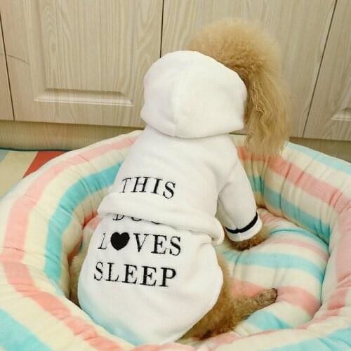 Pet Clothes Pajamas Dog Bathrobe Bathrobe Teddy Bichon Bulldog Costume Cat Puppies Milk Dog Two-legs Clothing Solf Warm Pajamas