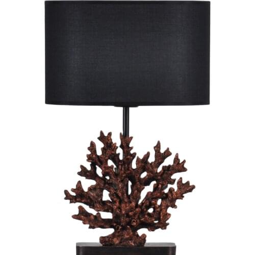Qdec Gift Decorative Accessories Home Office Bedroom For Plant Tree Pattern Decapod Modern Designed Coral Lampshade Copper Black