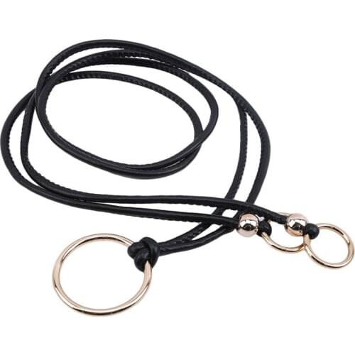 Boho Fashion Leather Metal Waist Belt For Female Long Chain Belt Womens 115 Cm Bow Thin Belt