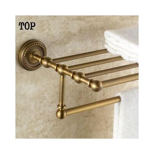 Luxury antique bathroom towel bar towel rack brass bronze towel holder bathroom hardware accessories