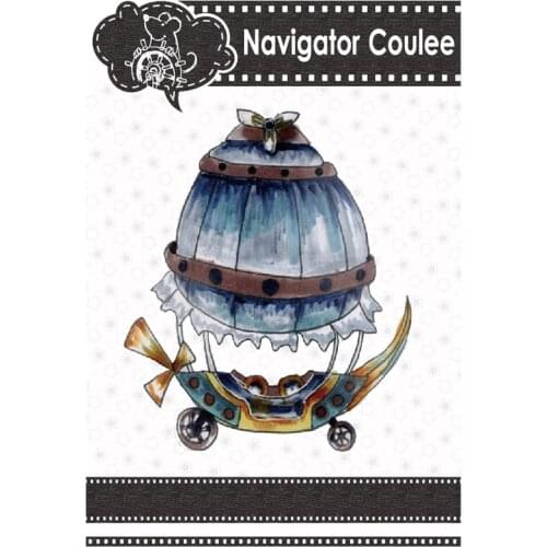 Steampunk spaceship cutting template DIY cut to death retro yacht mold scrapbook paper craft knife blade punch mold 2021 new