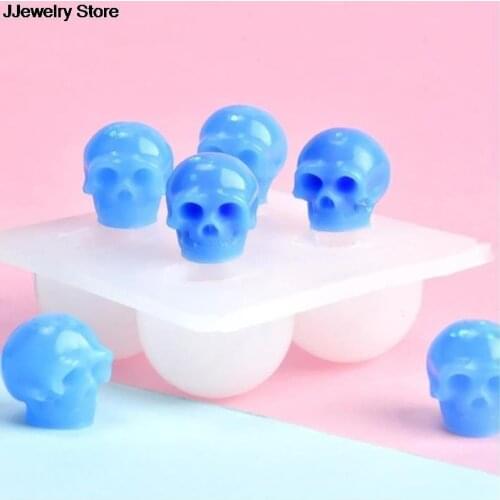 Skull Silicone Mold Resin Epoxy Resin Diy Halloween Theme Jewelry Making Tool HOT