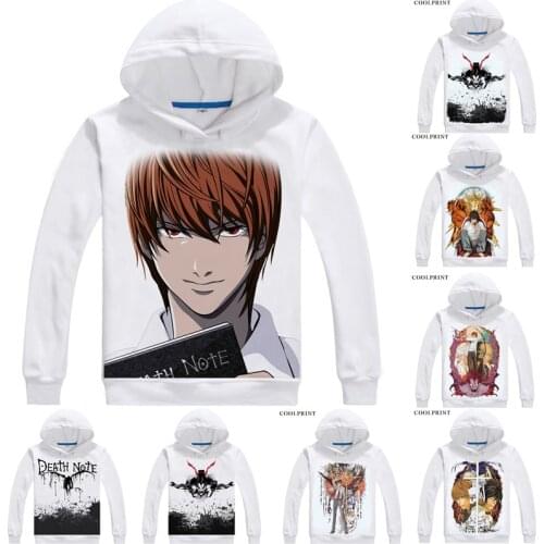 Death Note Hoodies Multi-style Hooded Hoodie Desu Noto Light Yagami Shinigami Ryuk L Lawliet Cosplay Sweatshirts