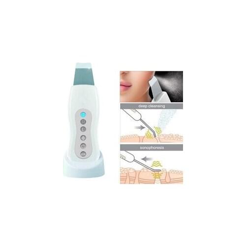 By dhl or ems 5pcs Ultrasonic Face Skin Cleaner Remove Blackhead Acne Face exfoliator Shrubber Peeling Machine Deeply Clean Skin