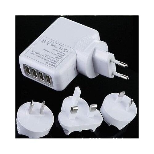 2.1A 4 Four Port Universal Mobile Phone USB Wall Charger AC Travel Plug Adapter for iPad iPhone Samsung ( US UK EU AU Optional )