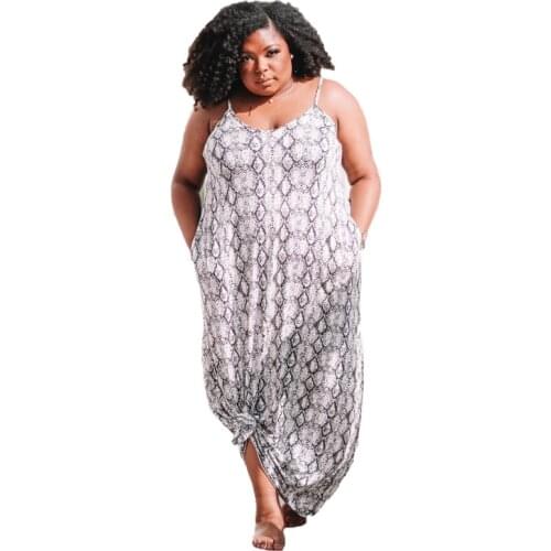 XL-5XL Plus Size dress women summer clothing 2021 fashion casual Leopard print halter sexy maxi dresses Wholesale Dropshipping