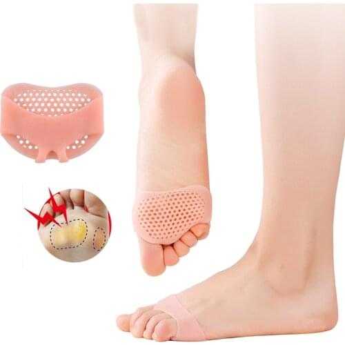2 Pcs Silicone Gel Forefoot Pads Pain Relief Support Front Feet Care Slip Resistant Pads Prevent Grind Feet Foot Care