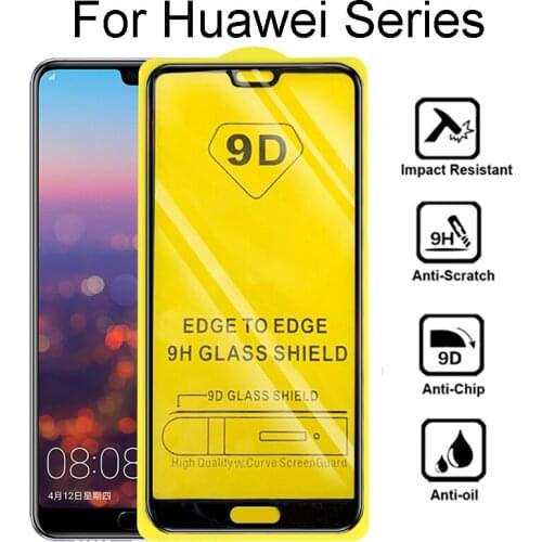 9D Full Cover Tempered Glass For Huawei P10 P20 P30 Lite Pro Plus Screen Protector For Huawei P Smart 2019 Plus Glass Film