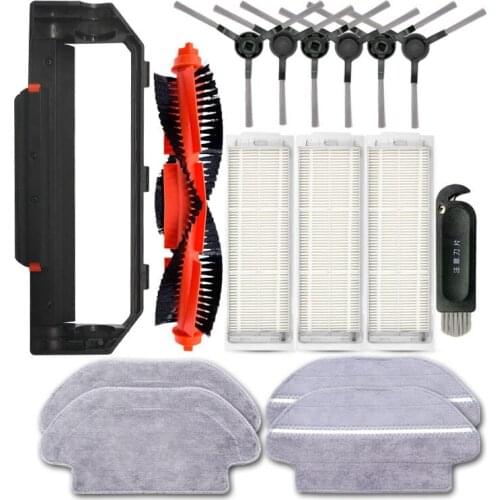 Promotion!Main Brush Hepa Filter Side Brush Mop Cloth for Xiaomi Mijia STYJ02YM for Conga 3490