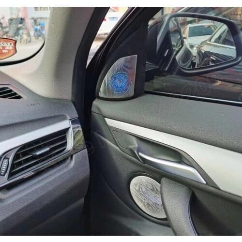 Car Luminous Ambient Light Auto Hi-Fi Sound Midrange Treble Speaker Tweeter Panel Atmosphere Lamp Cover For BMW X1 F48 F49