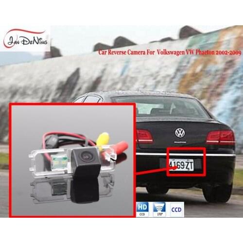 JanDeNing HD CCD Car Rear View Parking/Backup Camera For Volkswagen VW Phaeton 2002-2009 License Plate Light OEM