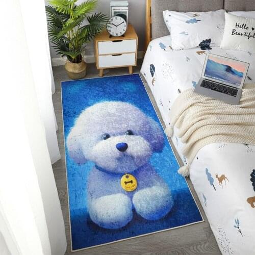 Golden Diamond Velvet Carpet Bedroom Cute Childrens Room Bedside Blanket Anti-drop Mat Bay Window Mat
