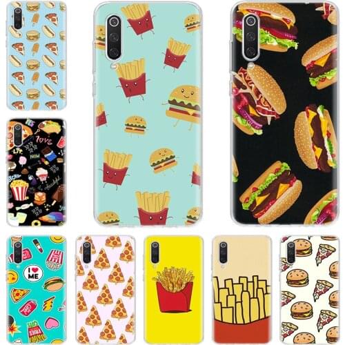 Cute Food French Fries Burger Pizza Hot Phone Case For Xiaomi Note Mi 11 8 9 9T 10 10T Ultra CC9 A1 A2 A3 F1 F2 F3 Lite Pro X3