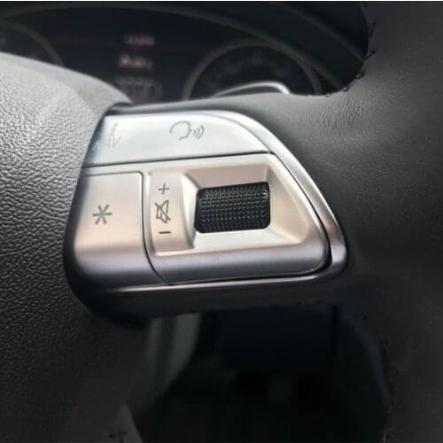 Car Styling Steering Wheel Buttons Decoration Cover Sticker Sequins For Audi A3 8V A4 B8 B9 Q3 Q5 A1 A5 A6 A7 Interior Decals