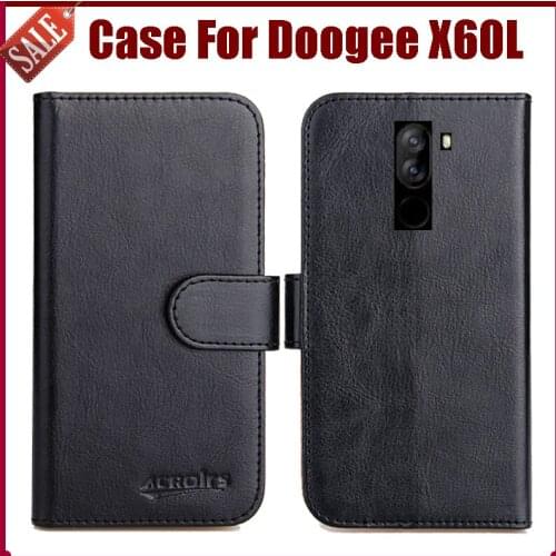 Hot Sale! Doogee X60L Case New Arrival 6 Colors High Quality Flip Leather Protective Phone Cover For Doogee X60L Case