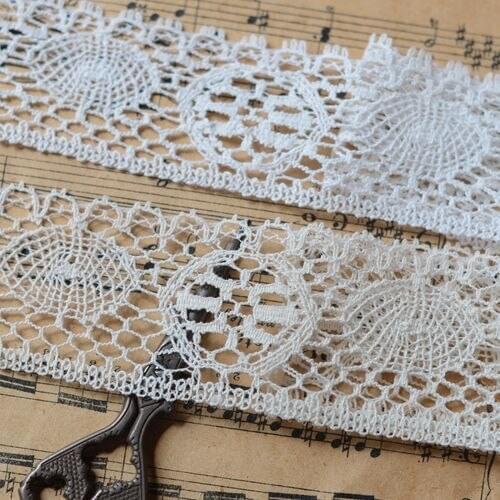 Hot sale Her dress lace Milk white, cream-colored double color into the cotton and lace H3801