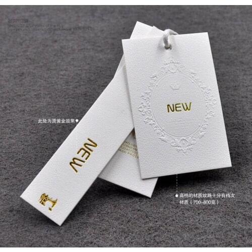 Customized tag garment hang tag debossed tag custom clothing label paper tag with own logo