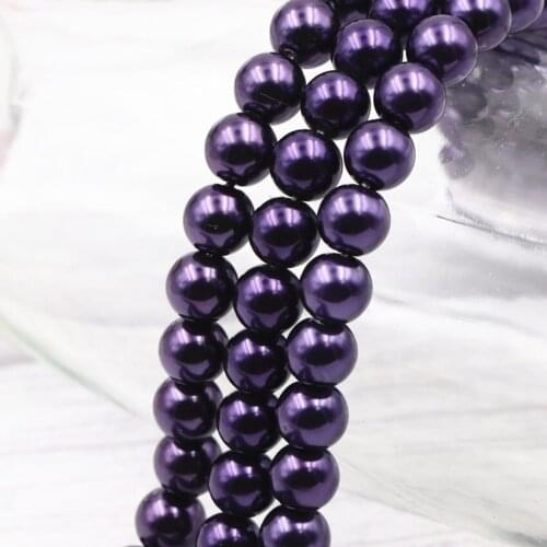 Round Imitation Pearl Various Size for Jewelry Marking Spacer Glass Shell Pearl Loose Beads DIY Bracelet Necklace Finding 15" B7