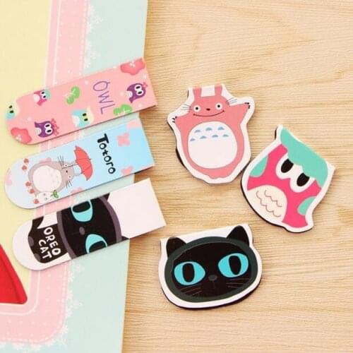 2pcs/pack per lot Cartoon animal5 series magnetic mini Bookmark owl page table for books cute gift office school supplies