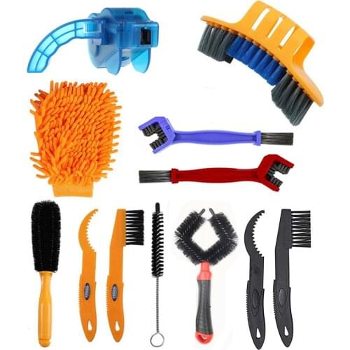 Bicycle Chain Cleaner Scrubber Brushes Mountain Bike Wash Tool Set Cycling Cleaning Kit Bicycle Repair Tools Bicycle Accessories