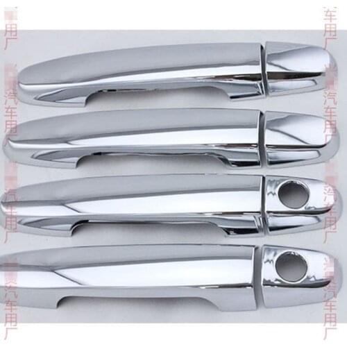 New Chrome Car Door Handle Cover Trim Sticker 2 Keyholes For Toyota Yaris 2006-2010