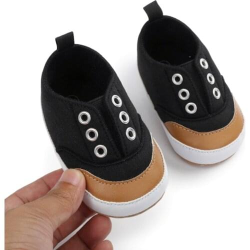 Baby Fashion First Walkers Cute Newborn Kid Canvas Sneakers Baby Boy Girl Soft Sole Crib Shoes Pre Walkers