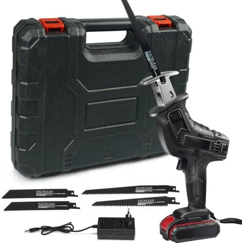 88V Cordless Reciprocating Saw Adjustable Speed Chainsaw Wood Metal PVC Pipe Cutting Reciprocating Saw Garden Power Tool